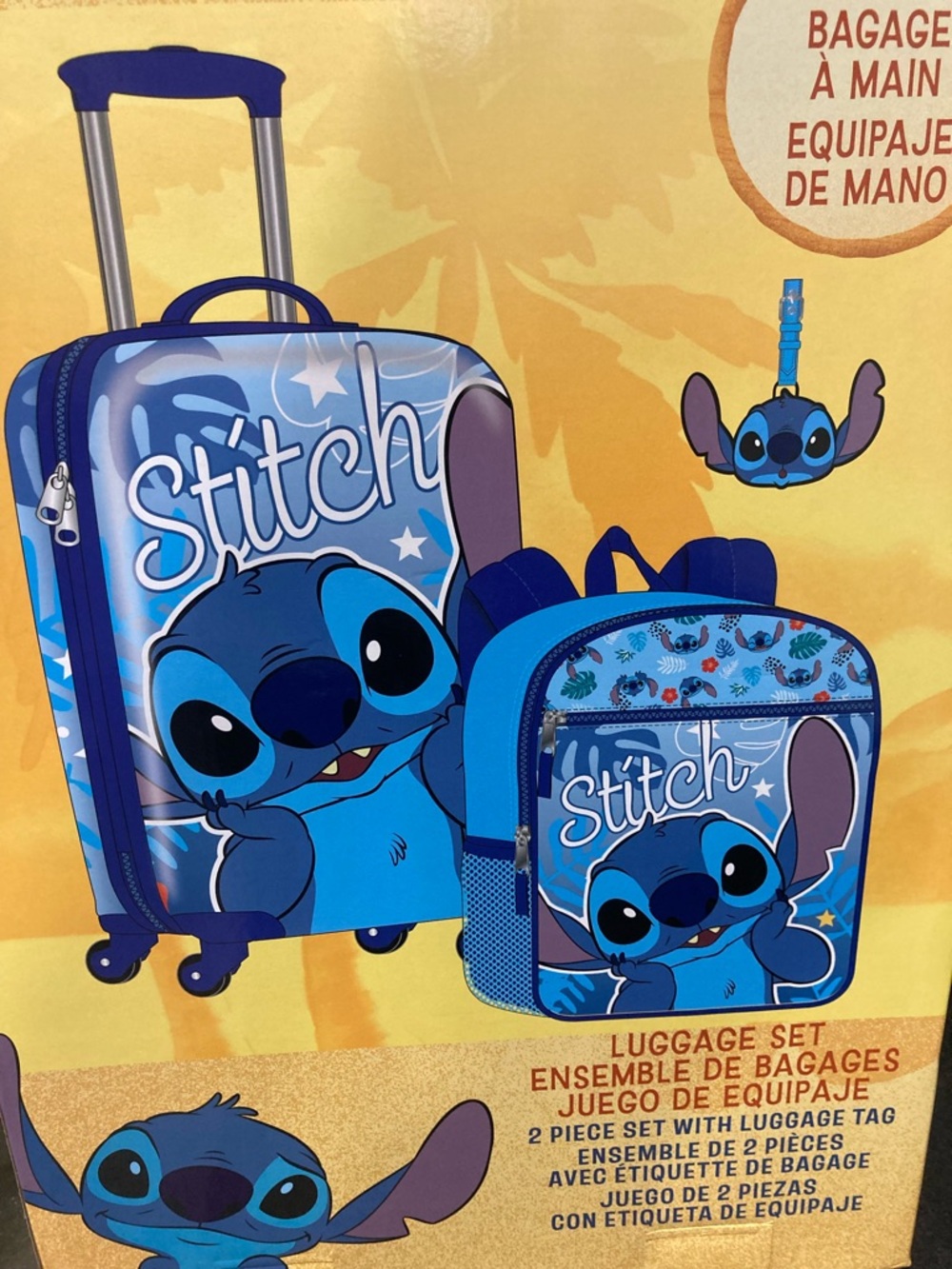 Disney Stitch Kids Matching Luggage Set - Blue